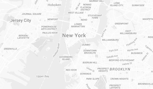 A map of our studio's main headquarters in downtown Brooklyn
